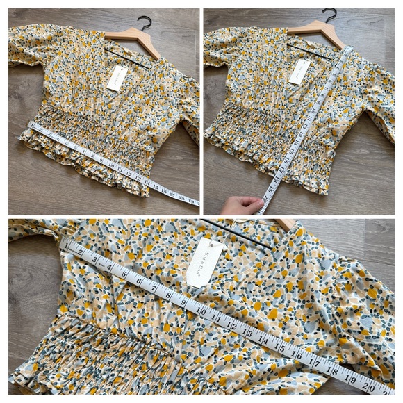 SIM & SAM Floral Print Women's Top-Size S - Picture 6 of 7